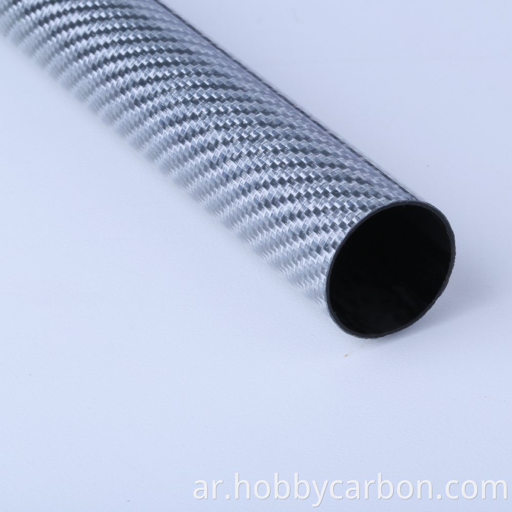 round colored light carbon fiber pipe